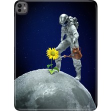 Adasena iPad Pro M5 2025 13" Kılıf Tablet Için Desenli Silikon Kapak - Astronot Popart