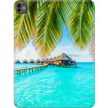 Adasena iPad Pro 11" (M4) MVV93TU/A Kılıf Tablet Için Desenli Silikon Kapak - Maldiv