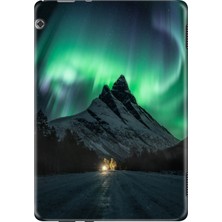 Adasena Huawei Mediapad T5 10.1" Kılıf Tablet Için Desenli Silikon Kapak - Kuzey Işıkları