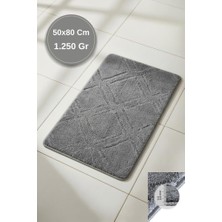 Modalin Lüks Kaymaz Taban 50X80 cm Banyo Halısı/paspası Wb - 11 mm Kalın %100 Polipropilen