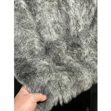 Plush Studio İstanbul Doğal Görünümlü Kürk Açık Desenli Uzun Tüylü Peluş Kumaş - 50X150 cm