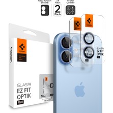 Spigen Apple iPhone 17 / 16 Plus / 16 ile Uyumlu Kamera Lens Camı Koruyucu Kolay Kurulum GLAS.tR EZ Fit Optik Pro (2 Adet) Blue - AGL10129