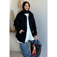 Julude Kapüşonlu Şardonlu Tesettür Sweatshirt P-00019654