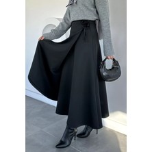 Julude Bel Bağlama Detaylı Kiloş Scuba Tesettür Etek P-00019656