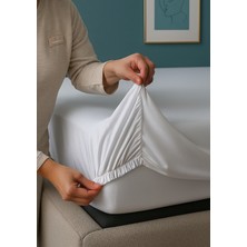 Navessa Home Collection Beyaz Lastikli Çarşaf - Pamuklu, Tek, Çift Kişilik | Ütü Istemez - Ev, Yurt, Oteller Için Uygundur