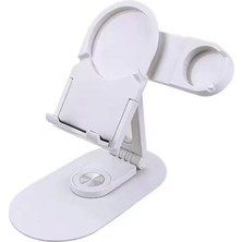 Farma Teknoloji ​zore SX08 Magsafe Şarj Bölmeli Telefon - Akıllı Saat Standı - Beyaz