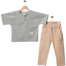 Wow Colors Little Emu Üst Dokuma Alt Müslin 2'li Takım