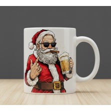 Sartre Art "yılbaşı Temalı" Noel-Cristhmas- Bira - Arkadaşlık Yeni Yıl Tasarımlı Hediyelik Kupa Bardak