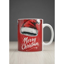 Sartre Art "yılbaşı Temalı" Merry Cristhmas Yeni Yıl Tasarımlı Hediyelik Porselen Kupa Bardak