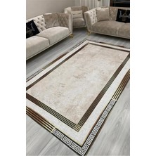 Renkli Butik Kadife Dokulu, Lastikli, Süngerli, Kaymaz, Yıkanabilir Modern Desenlerde Halı Örtüsü - 9 M2