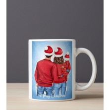 Sartre Art "noel Baba Bıyık" "yılbaşı Temalı" Noel-Cristhmas- Aile - Arkadaşlık Yeni Yıl Tasarımlı Hediyelik Kupa Bardak