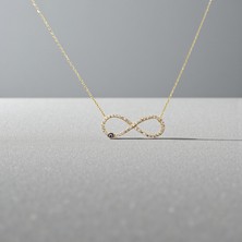 Nova Grup Sonsuzluk Figürlü Nazar Boncuklu 14 Ayar Altın Kolye