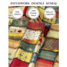 Fabricstown %100 Pamuk Saten Patchwork Kumaş – 155×100 cm – Dikiş ve Dıy Için