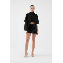 Holly Lolly Payetli Mini Harley Etek Siyah