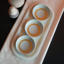Sarkap Home 3'lü Çerezlik ve Sunumluk Tepsi Seti - Krem