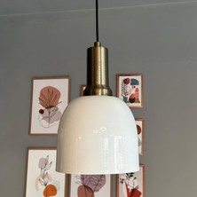 Bamyum Deep Beyaz Eskitme Fener Başlık Tekli Avize Sarkıt Salon Mutfak Butik Lamba Aydınlatma Avizeler