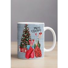 Sartre Art "noel Yılbaşı Ağaçlı" "yılbaşı Temalı" Noel-Cristhmas- Friends - Arkadaşlık Yeni Yıl Tasarımlı Hediyelik Kupa Bardak