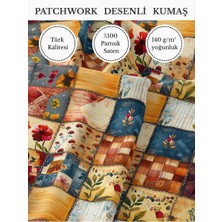 Fabricstown %100 Pamuk Saten Patchwork Kumaş – 155×100 cm – Dikiş ve Dıy Için