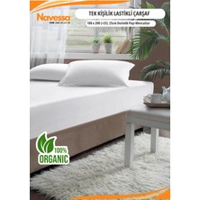 Navessa Home Collection Beyaz Lastikli Çarşaf %100 Pamuk | Terletmez, Tek Kişilik, Yumuşak ve Dayanıklı