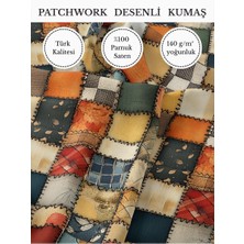 Fabricstown %100 Pamuk Saten Patchwork Kumaş – 155×100 cm – Dikiş ve Dıy Için
