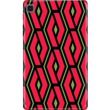 Adasena Samsung Galaxy Tab A7 Lite SM-T220 Kılıf Tablet Için Desenli Silikon Kapak - Zincir