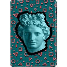 Adasena Huawei Mediapad T5 10.1" Kılıf Tablet Için Desenli Silikon Kapak - Vinatge Heykel