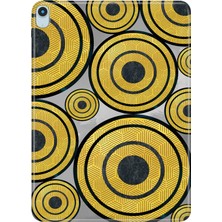 Adasena iPad Air M2 11" 6.nesil MUWC3TU/A Kılıf Tablet Için Desenli Silikon Kapak - Golden Black