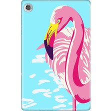 Adasena Lenovo Tab M10 TB-X306F Gen.2 Kılıf Tablet Için Desenli Silikon Kapak - Flamingo