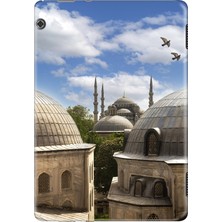 Adasena Huawei Mediapad T5 10.1" Kılıf Tablet Için Desenli Silikon Kapak - Istanbul Mimari
