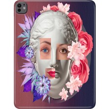 Adasena Apple iPad Pro 13" Inch (M4) Kılıf Tablet Için Desenli Silikon Kapak - Kreatif Yüz