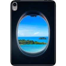 Adasena iPad Mini 6.nesil 8.3" Kılıf Tablet Için Desenli Silikon Kapak - Uçaktan Bakış