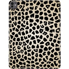Adasena Apple iPad Pro 13" Inch (M4) Kılıf Tablet Için Desenli Silikon Kapak - Leopard