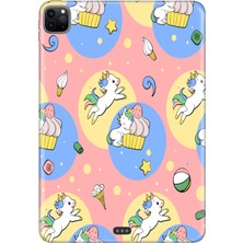 Adasena Apple iPad Pro 12.9" 4.nesil (MY2H2TU/A) Kılıf Tablet Için Desenli Silikon Kapak - Unicorns