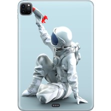 Adasena Apple iPad Pro 12.9" 4.nesil (MY2H2TU/A) Kılıf Tablet Için Desenli Silikon Kapak - Roket