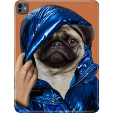 Adasena Apple iPad Pro 13" Inch (M4) Kılıf Tablet Için Desenli Silikon Kapak - Stil Pug