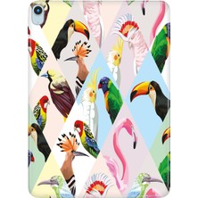 Adasena iPad Air M2 11" 6.nesil MUWC3TU/A Kılıf Tablet Için Desenli Silikon Kapak - Kuş Bahçesi