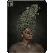 Adasena Apple iPad Pro 13" Inch (M4) Kılıf Tablet Için Desenli Silikon Kapak - Dandelion