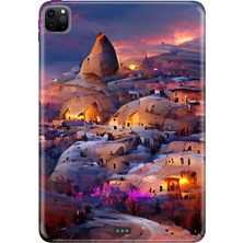 Adasena Apple iPad Pro 12.9" 4.nesil (MY2H2TU/A) Kılıf Tablet Için Desenli Silikon Kapak - Kapadokya Çizim