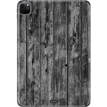 Adasena Apple iPad Pro 12.9" 4.nesil (MY2H2TU/A) Kılıf Tablet Için Desenli Silikon Kapak - Wood