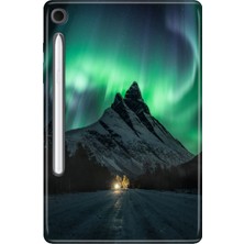 Adasena Samsung Galaxy Tab S10 Lite SM-X400 10.9" Kılıf Tablet Için Desenli Silikon Kapak - Kuzey Işıkları