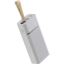 Zore ​vlmt B-33 Askılı LED Göstergeli Taşınabilir Powerbank 30000 Mah-Beyaz