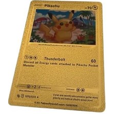 Shaco Design Altın Pikachu Pokemon Kart