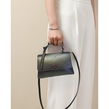 Atelier Terra Marea | Ephorıa Hakiki Deri Kadın El ve Çapraz Omuz Çantası Siyah