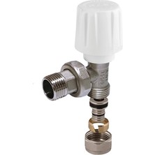 1 Adet-Kas 1/2″ Pex-B Bağlantılı Köşe Rakorlu Radyatör Vanası | Dayanıklı Pirinç Gövde | Isıtma Sistemleri Için Güvenli & Sızdırmaz Bağlantı