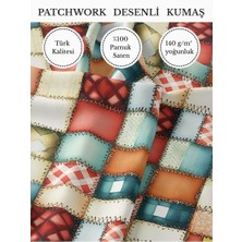 Fabricstown %100 Pamuk Saten Patchwork Kumaş – 155×100 cm – Dikiş ve Dıy Için