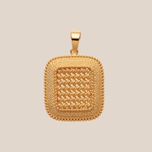 Altıntaş 22 Ayar Dorikalı Kare Altın Kolye Ucu