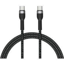 Zore Siyah Shira Serisi Type-C To Type-C Pd Kablo 1 Metre