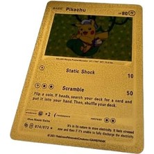 Shaco Design Altın Pikachu Pokemon Kart