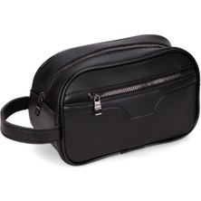 Newish Erkek Deri Portföy Clutch Traş Kozmetik Bakım ve Günlük El Çantası Siyah – NEW366