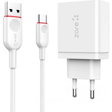 ​​zore Xmac Serisi Zr-X2 Type-C 2 In 1 Şarj Seti - Beyaz